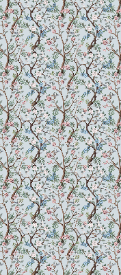 Rolgordijn voor het raam Bloemenranken op een lichte achtergrond