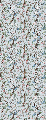 Rolgordijn voor het raam Bloemenranken op een lichte achtergrond