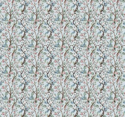 Rolgordijn voor het raam Bloemenranken op een lichte achtergrond