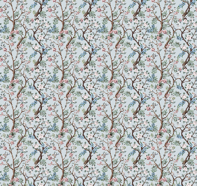 Rolgordijn voor het raam Bloemenranken op een lichte achtergrond