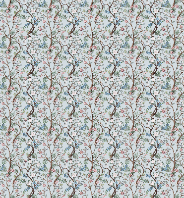 Rolgordijn voor het raam Bloemenranken op een lichte achtergrond