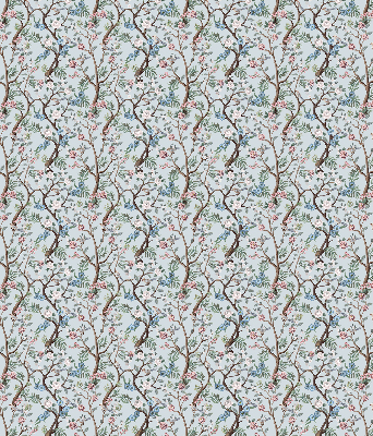 Rolgordijn voor het raam Bloemenranken op een lichte achtergrond