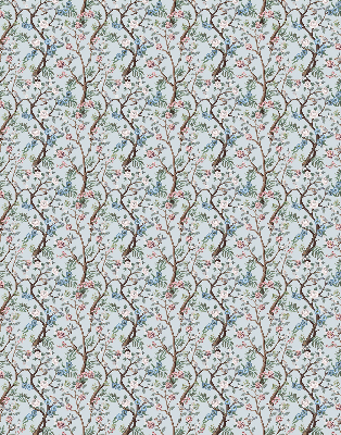 Rolgordijn voor het raam Bloemenranken op een lichte achtergrond