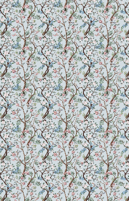 Rolgordijn voor het raam Bloemenranken op een lichte achtergrond