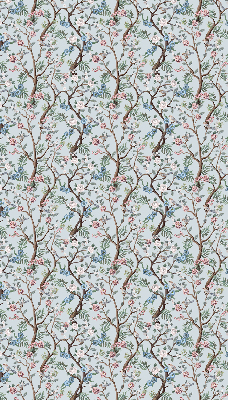 Rolgordijn voor het raam Bloemenranken op een lichte achtergrond