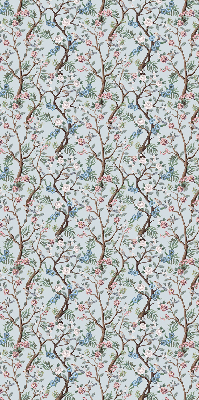 Rolgordijn voor het raam Bloemenranken op een lichte achtergrond