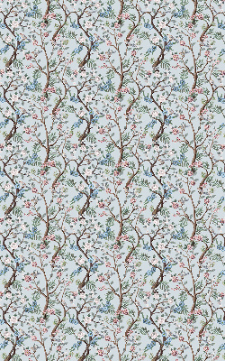 Rolgordijn voor het raam Bloemenranken op een lichte achtergrond