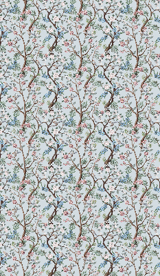 Rolgordijn voor het raam Bloemenranken op een lichte achtergrond