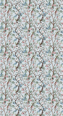 Rolgordijn voor het raam Bloemenranken op een lichte achtergrond