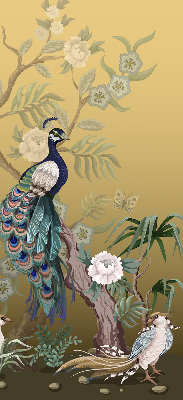 Rolgordijn verduisterend Pauw op een boom