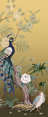 Rolgordijn verduisterend Pauw op een boom