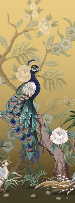 Rolgordijn verduisterend Pauw op een boom