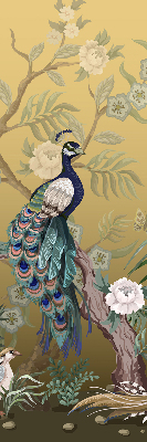 Rolgordijn verduisterend Pauw op een boom