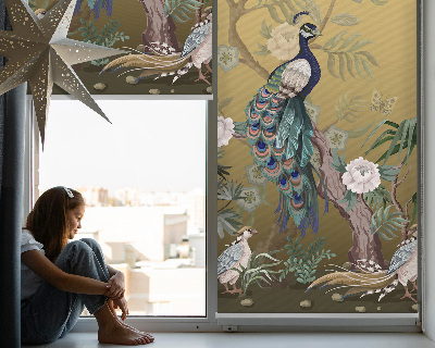 Rolgordijn verduisterend Pauw op een boom