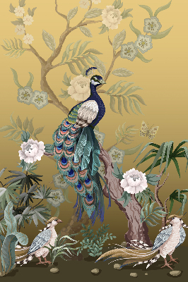 Rolgordijn verduisterend Pauw op een boom