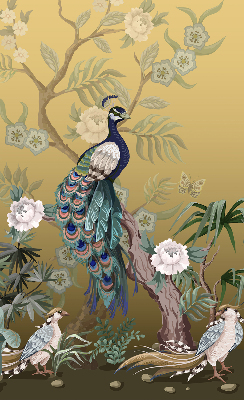 Rolgordijn verduisterend Pauw op een boom