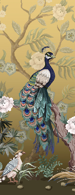 Rolgordijn verduisterend Pauw op een boom