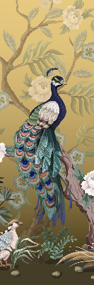 Rolgordijn verduisterend Pauw op een boom