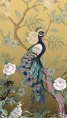 Rolgordijn verduisterend Pauw op een boom