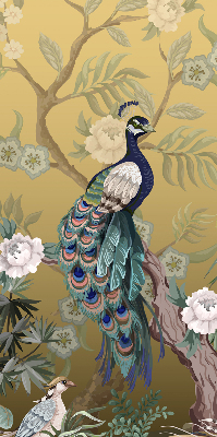 Rolgordijn verduisterend Pauw op een boom