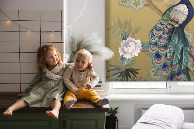 Rolgordijn verduisterend Pauw op een boom