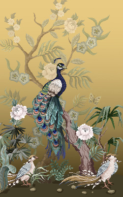 Rolgordijn verduisterend Pauw op een boom