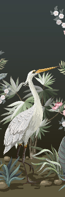 Rolgordijn voor het raam Vogels bij de boom