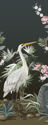 Rolgordijn voor het raam Vogels bij de boom