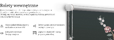 Rolgordijn voor het raam Vogels bij de boom