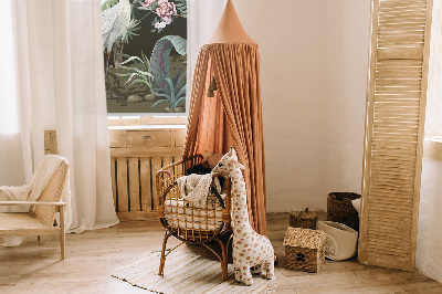 Rolgordijn voor het raam Vogels bij de boom