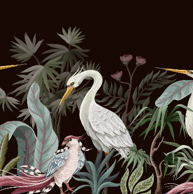 Rolgordijn verduisterend Vogels in de bladeren