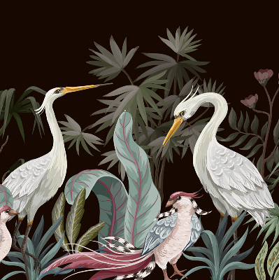 Rolgordijn verduisterend Vogels in de bladeren