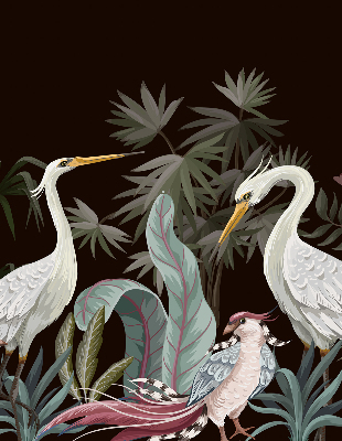 Rolgordijn verduisterend Vogels in de bladeren