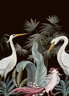 Rolgordijn verduisterend Vogels in de bladeren