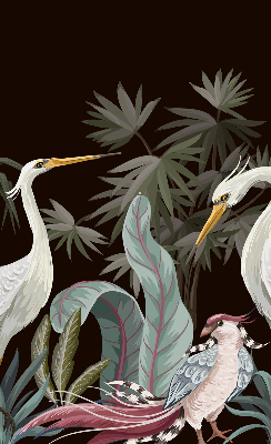 Rolgordijn verduisterend Vogels in de bladeren