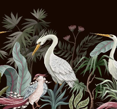 Rolgordijn verduisterend Vogels in de bladeren