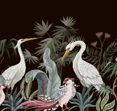 Rolgordijn verduisterend Vogels in de bladeren