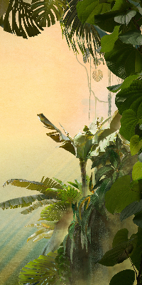 Rolgordijn voor het raam Plantenframe