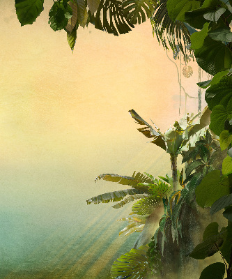 Rolgordijn voor het raam Plantenframe