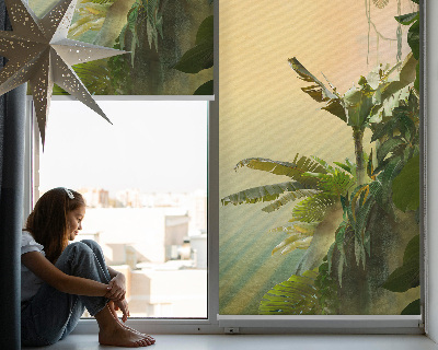 Rolgordijn voor het raam Plantenframe