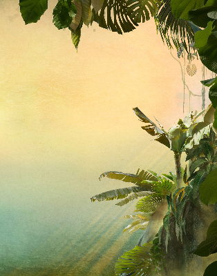 Rolgordijn voor het raam Plantenframe