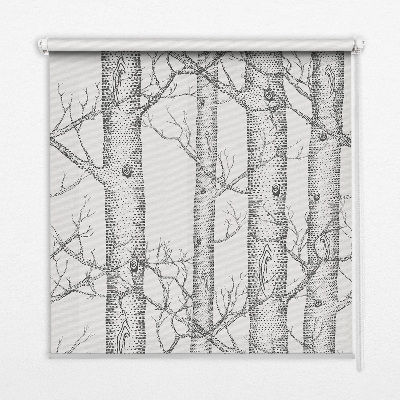 Rolgordijn verduisterend Boomstammen