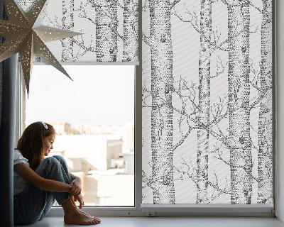 Rolgordijn verduisterend Boomstammen