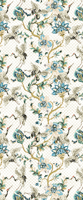 Rolgordijn voor het raam Bloemen en vogels