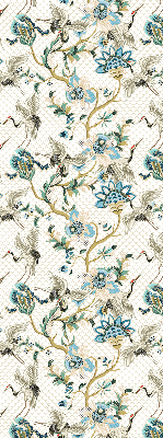 Rolgordijn voor het raam Bloemen en vogels