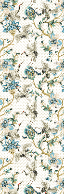 Rolgordijn voor het raam Bloemen en vogels