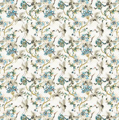 Rolgordijn voor het raam Bloemen en vogels