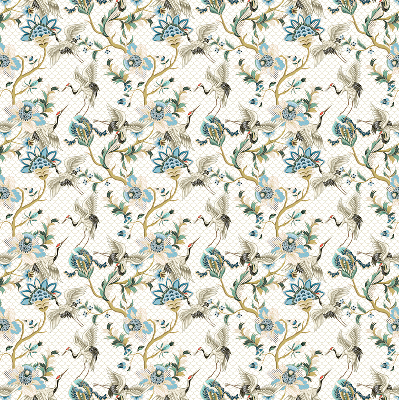 Rolgordijn voor het raam Bloemen en vogels