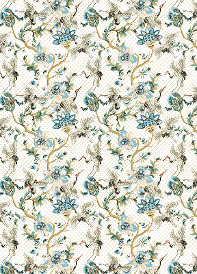 Rolgordijn voor het raam Bloemen en vogels