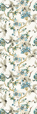 Rolgordijn voor het raam Bloemen en vogels